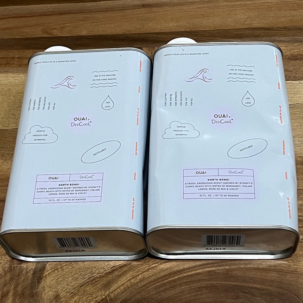 2 pk OUAl DedCool North Bondi Detergent Set Dented Sealed Vegan 60 wash BLOWOUT